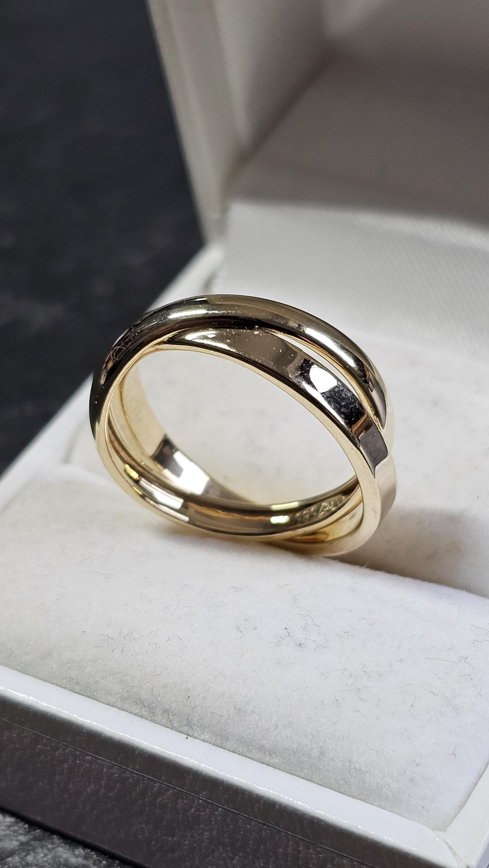 17, 5 Mm Goldring Ring Gold 585 Doppelring Design Edel Vintage Gr390 17, 5 Mm Goldring Ring Gold 585 Doppelring Design Edel Vintage Gr390 von SchmuckAtelierRegina