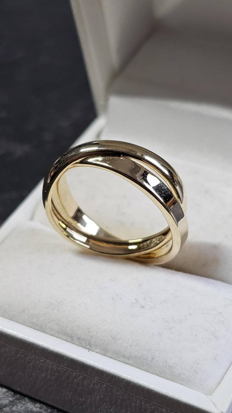 17, 5 Mm Goldring Ring Gold 585 Doppelring Design Edel Vintage Gr390 17, 5 Mm Goldring Ring Gold 585 Doppelring Design Edel Vintage Gr390 von SchmuckAtelierRegina