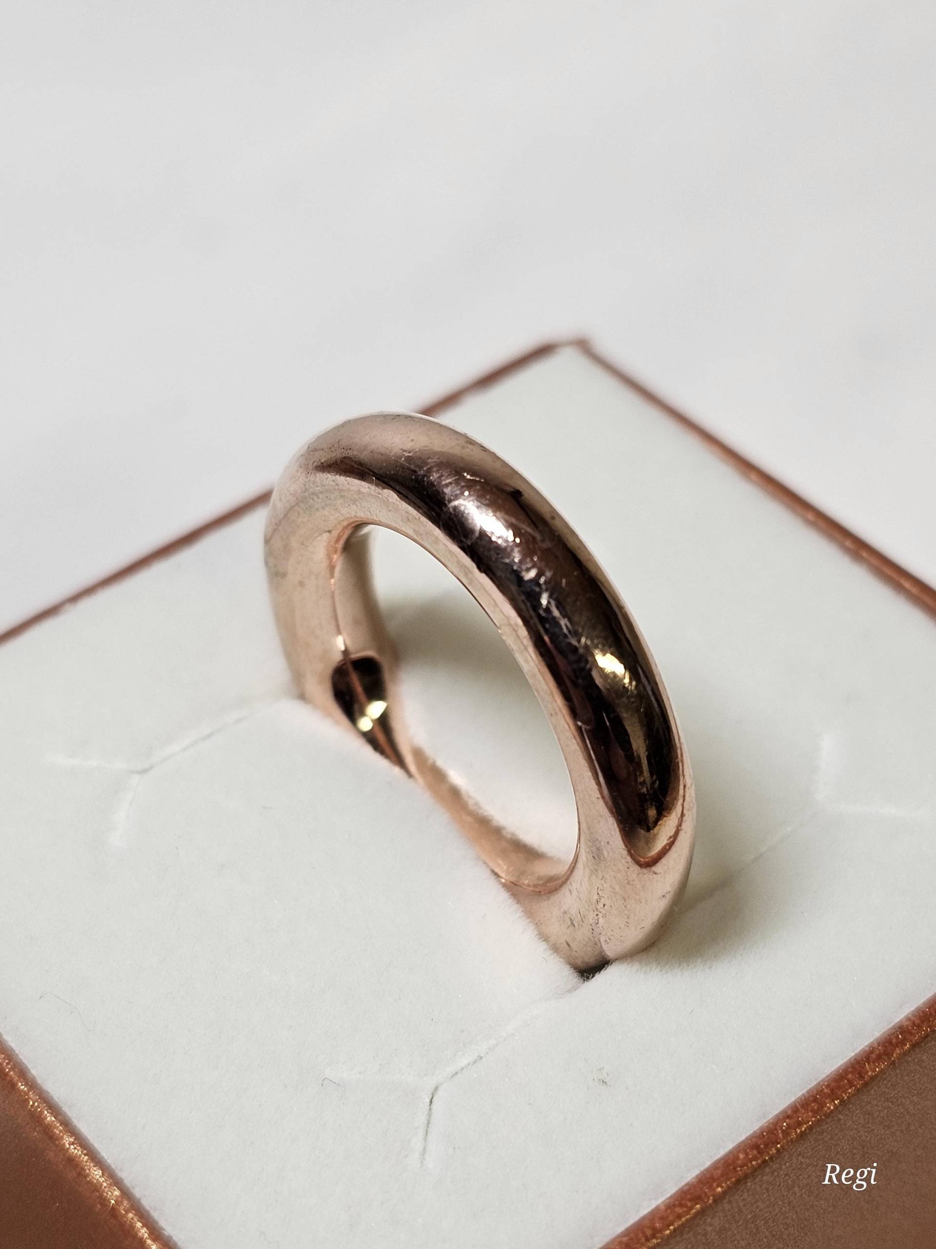 17, 7 Mm Ring Silberring Silber 925 Rotgold Vergoldet Massive Verarbeitung Design Schlicht Vintage Eleganz Sr1197 von SchmuckAtelierRegina