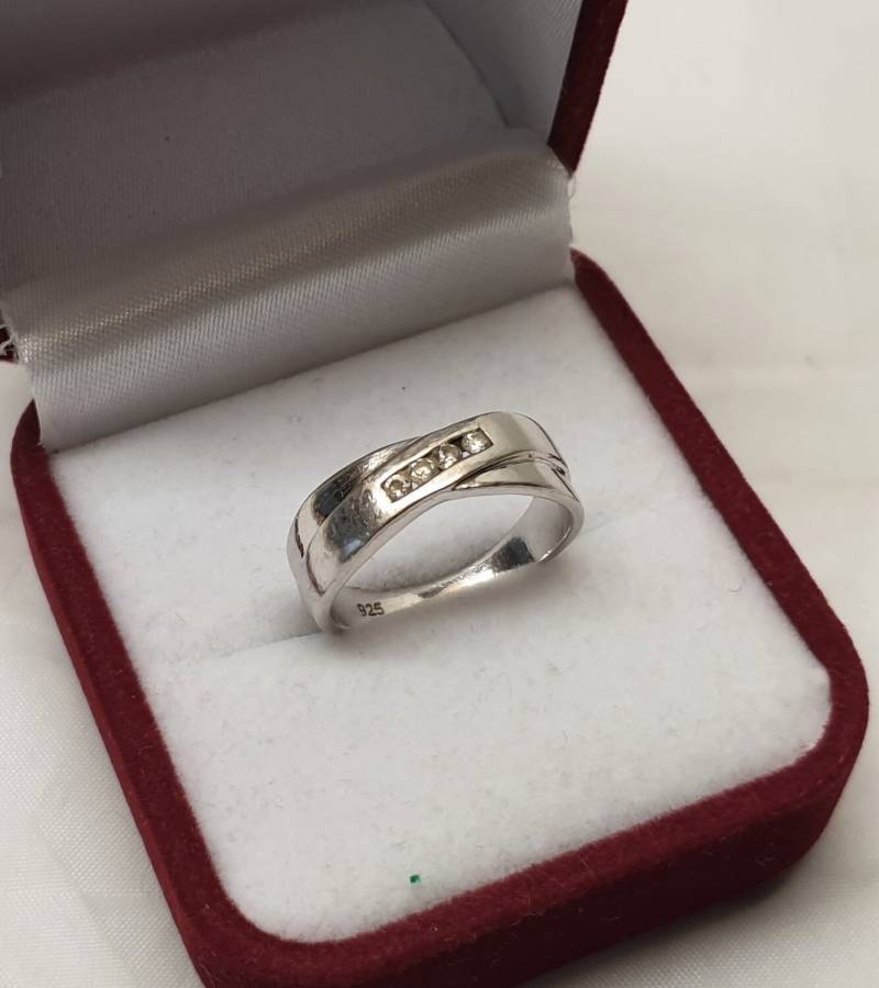 18, 2 Mm Ring Silberring Silber 925 Kristalle Klar Elegant Vintage Sr1237 von SchmuckAtelierRegina