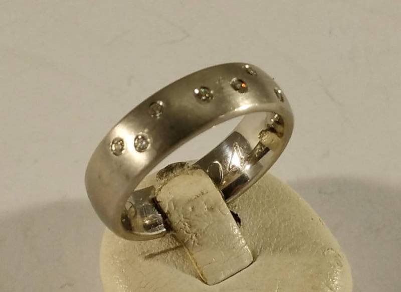 18, 4 Mm Silberring Ring Silber 925 Matt Kristalle Klar Edel Vintage Design Sr512 von SchmuckAtelierRegina