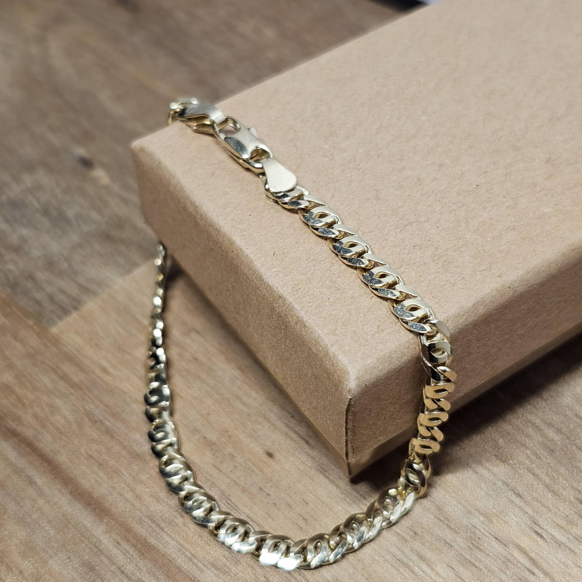 18, 5 cm Armband Gliederarmband Gold 333 Design Vintage Elegant Ga151 von SchmuckAtelierRegina