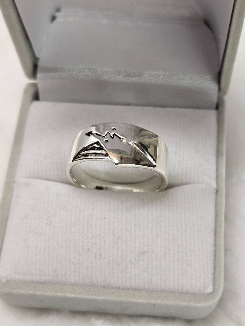 18, 7 Mm Silberring Ring Silber 925 Symbol Pfeil Vintage Selten Rar Sr732 von SchmuckAtelierRegina