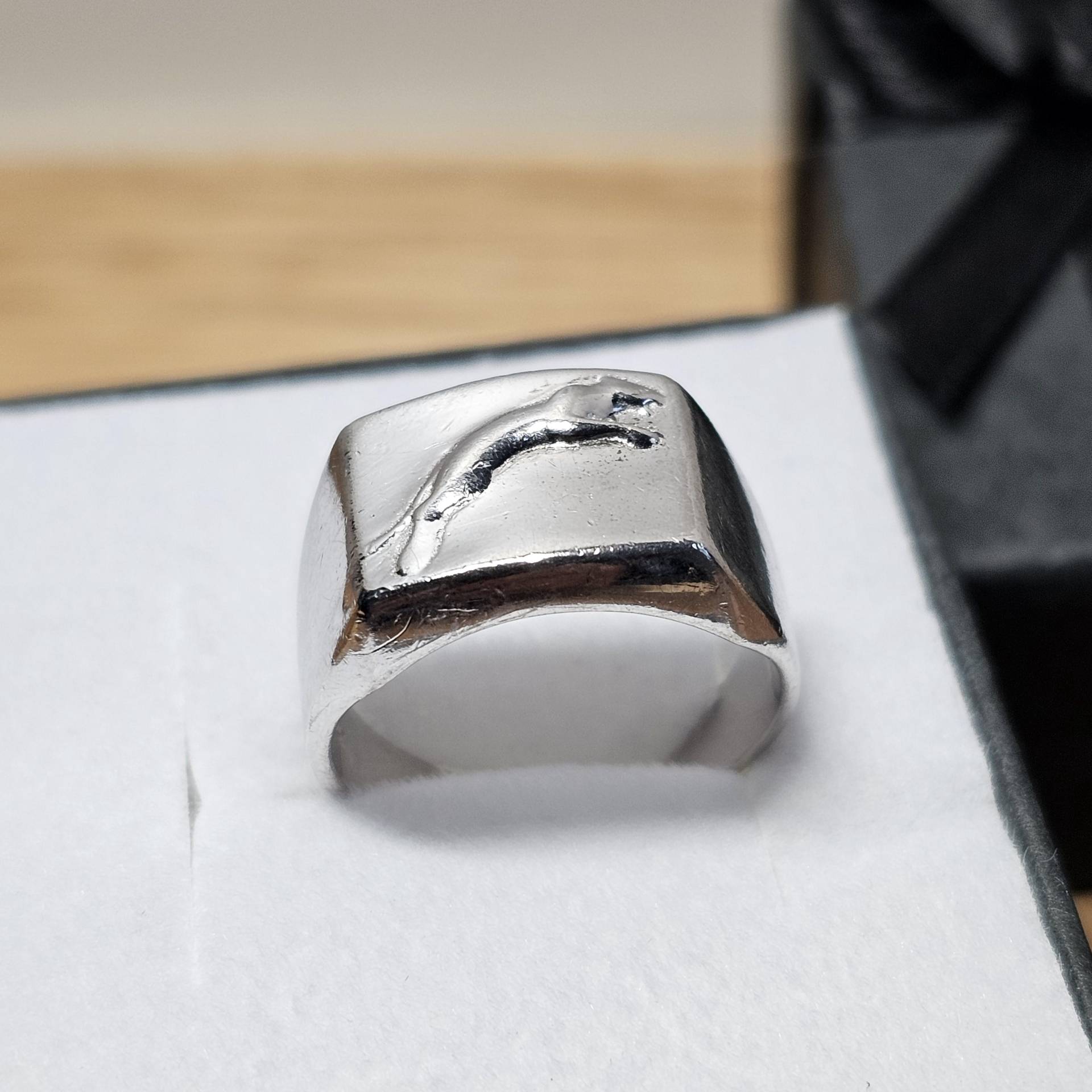 18 Mm Silberring Siegelring Ring Silber 925 Raubkatze Puma Panther Vintage Elegant Sr1315 von SchmuckAtelierRegina