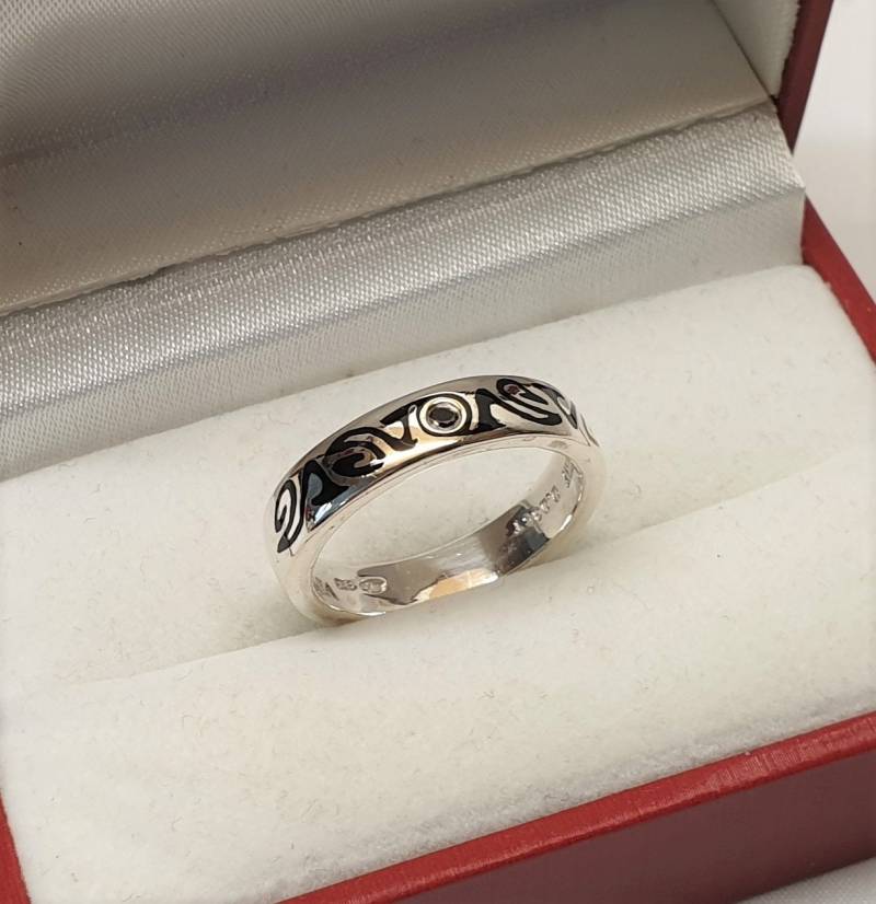 19 Mm Silberring Ring Design Außergewöhnlich Silber 925 Diamant Vintage Elegant Sr1176 von SchmuckAtelierRegina