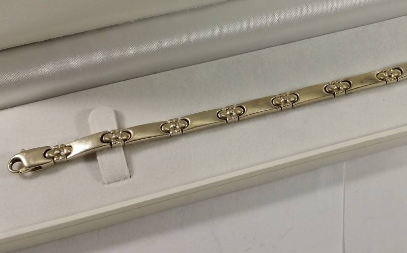 19 cm Armband Silberarmband Gliederarmband Silber 925 Massiv Vintage Elegant Sa226 von SchmuckAtelierRegina