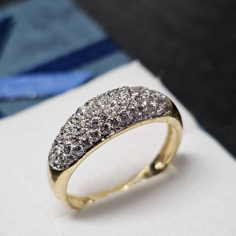 20, 4 Mm Eleganter Goldring Ring Gold 333 Kristalle Steinchen Klar Vintage Design Selten Rar Gr507 20, 4 Mm Eleganter Goldring Ring Gold 333 Kristalle Steinchen Klar Vintage Design Selten Rar Gr507 von SchmuckAtelierRegina