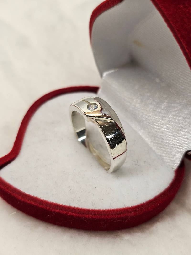 20, 4 Mm Silberring Ring Silber 925 Kristallstein Vintage Elegant Sr653 von SchmuckAtelierRegina