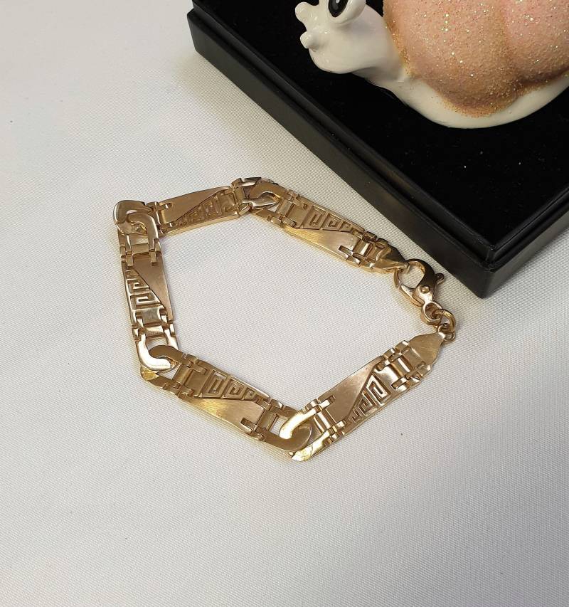 22 cm Armband Gliederarmband Silber 925 Vergoldet Vintage Außergewöhnlich Elegant Sa548 von SchmuckAtelierRegina