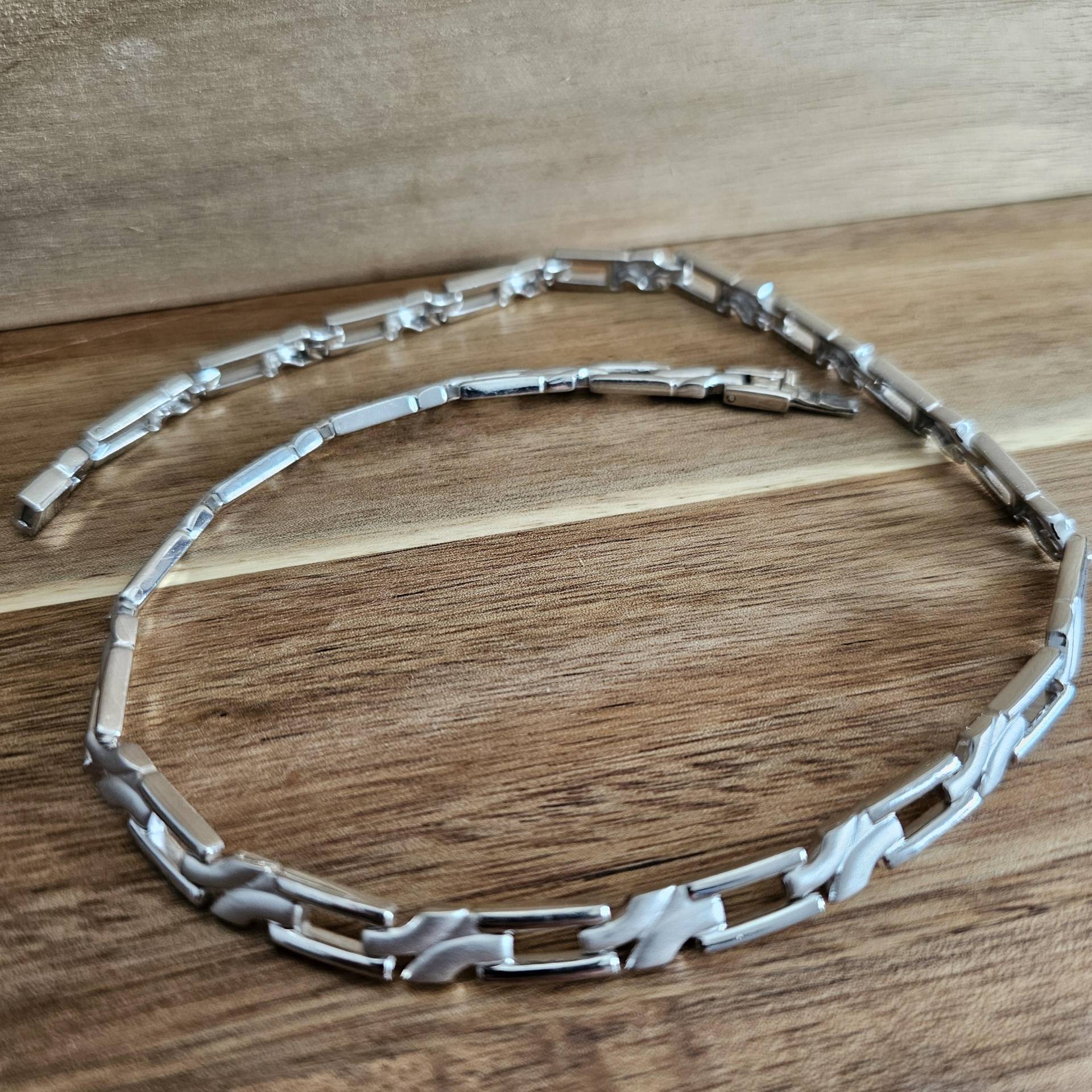 42, 5 cm Halskette Kette Gliederkette Silber 925 Vintage Design Elegant Selten Rar Sk1339 von SchmuckAtelierRegina