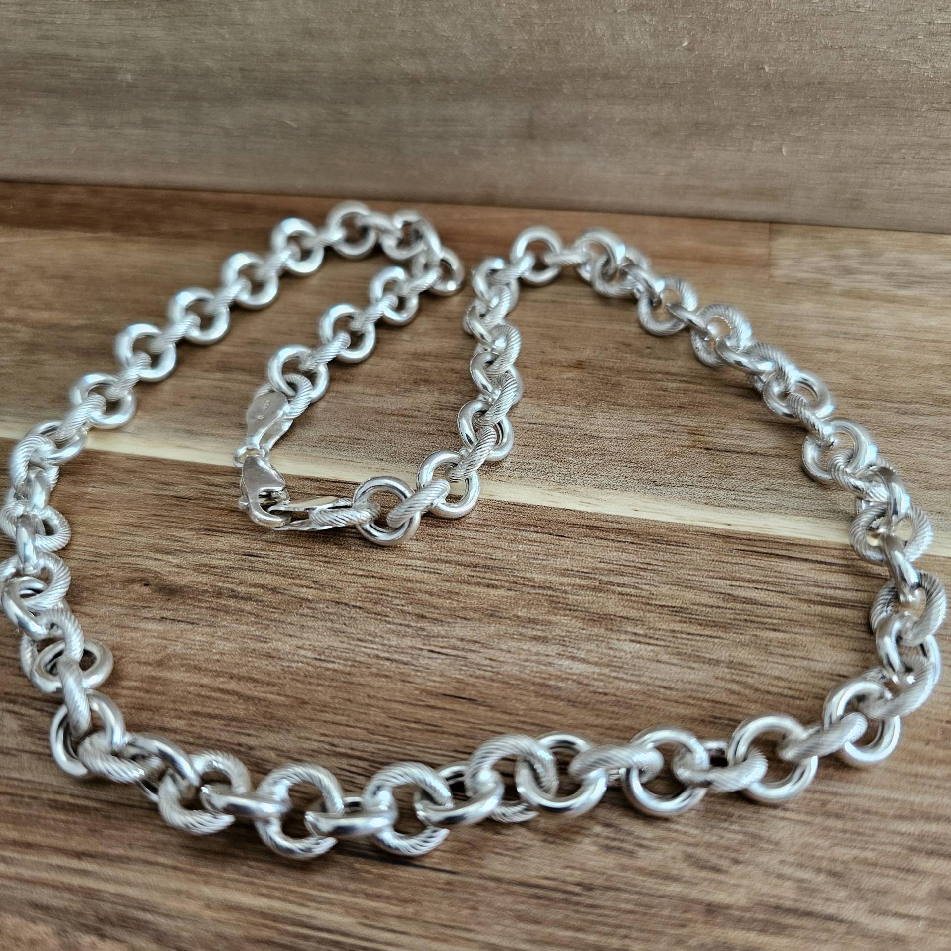 45 cm Kette Silberkette Erbskette Halskette Silber 925 Design Vintage Elegant Selten Rar Sk1342 von SchmuckAtelierRegina