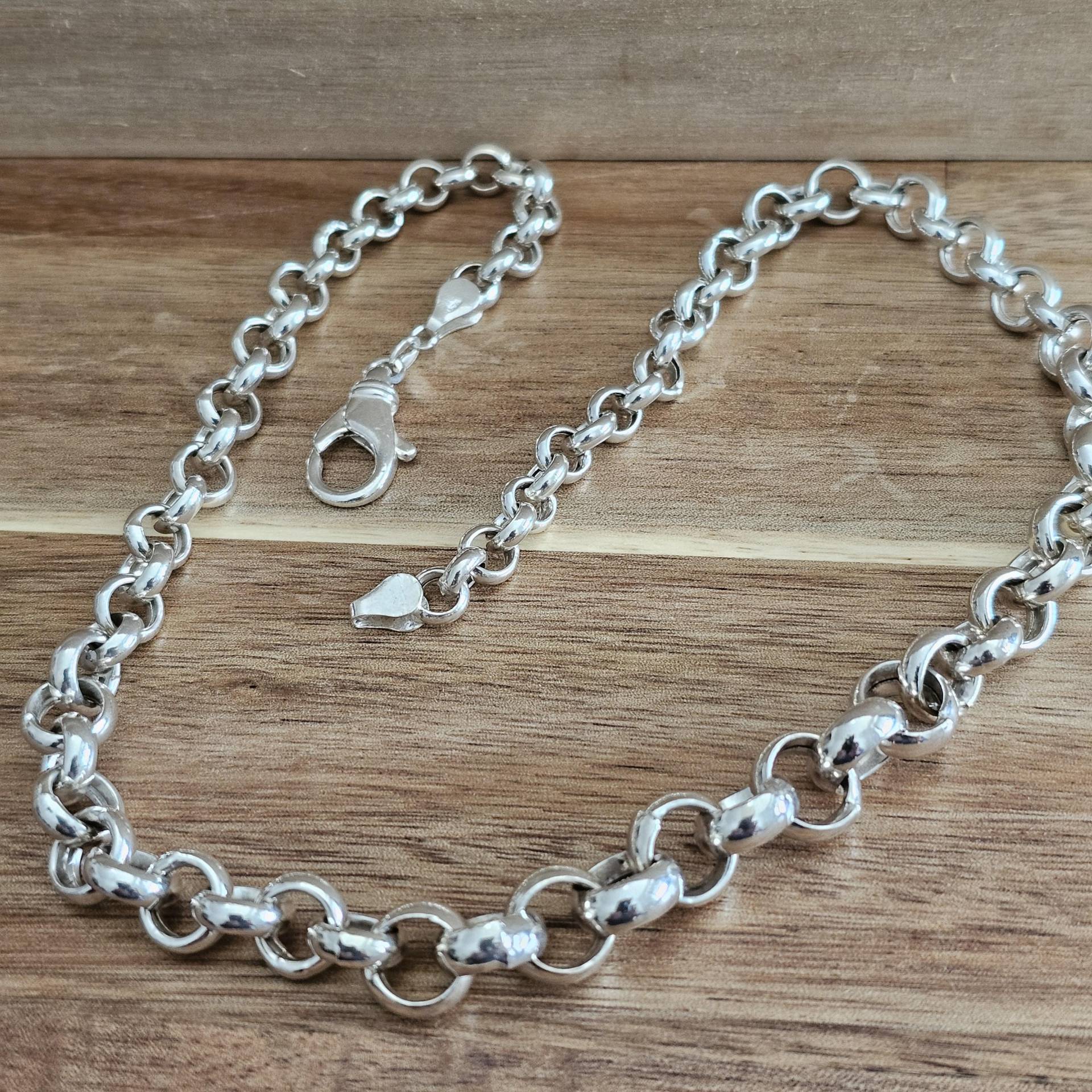 46 cm Kette Silberkette Erbskette Halskette Silber 925 Vintage Elegant Sk1311 von SchmuckAtelierRegina