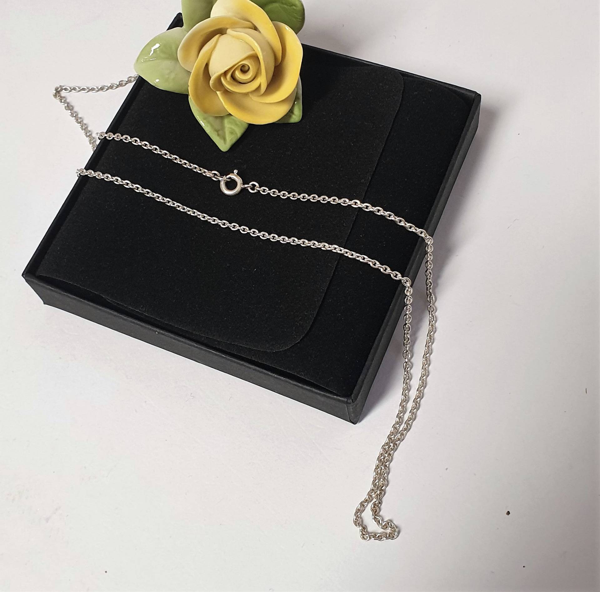 50 cm/1, 2 Mm Kette Halskette Gliederkette Ankerkette Silber 835 Edel Vintage Hk160 von SchmuckAtelierRegina