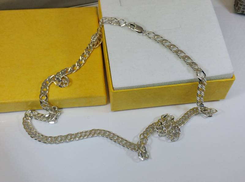 59, 5 cm Design Silberkette Halskette Gliederkette Vintage 925 Silber Edel Sk1002 von SchmuckAtelierRegina