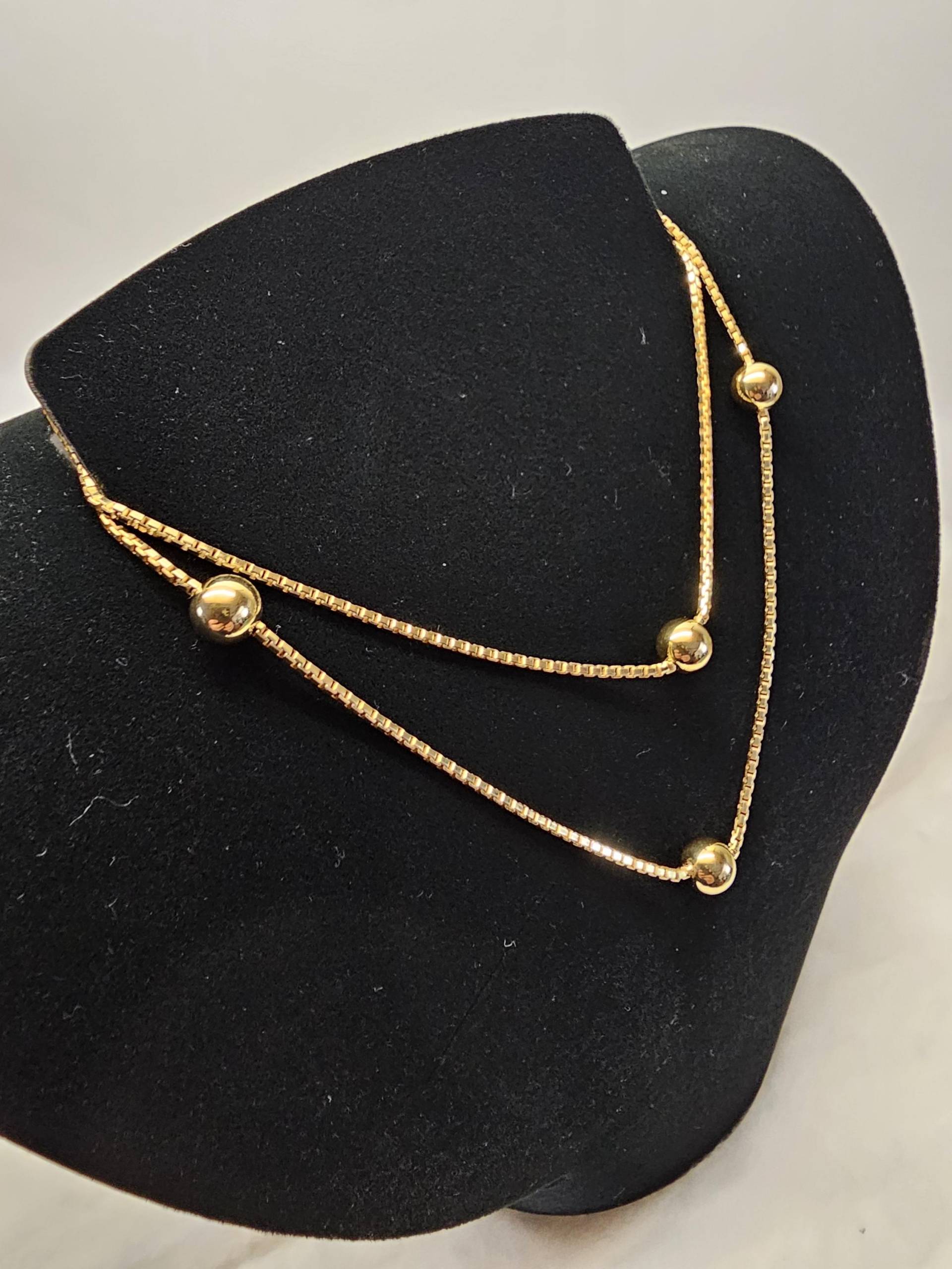 79, 5 cm Venezianer Kette Halskette Kugelkette Gold 333 Kugeln Vintage Elegant Gk122 von SchmuckAtelierRegina