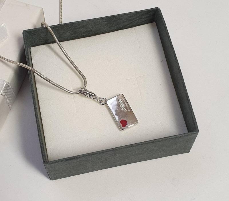 Anhänger Ohne Kette Charms Herz Herzchen Klein Silber 925 Emaille Rot Vintage Elegant Ska1293 von SchmuckAtelierRegina