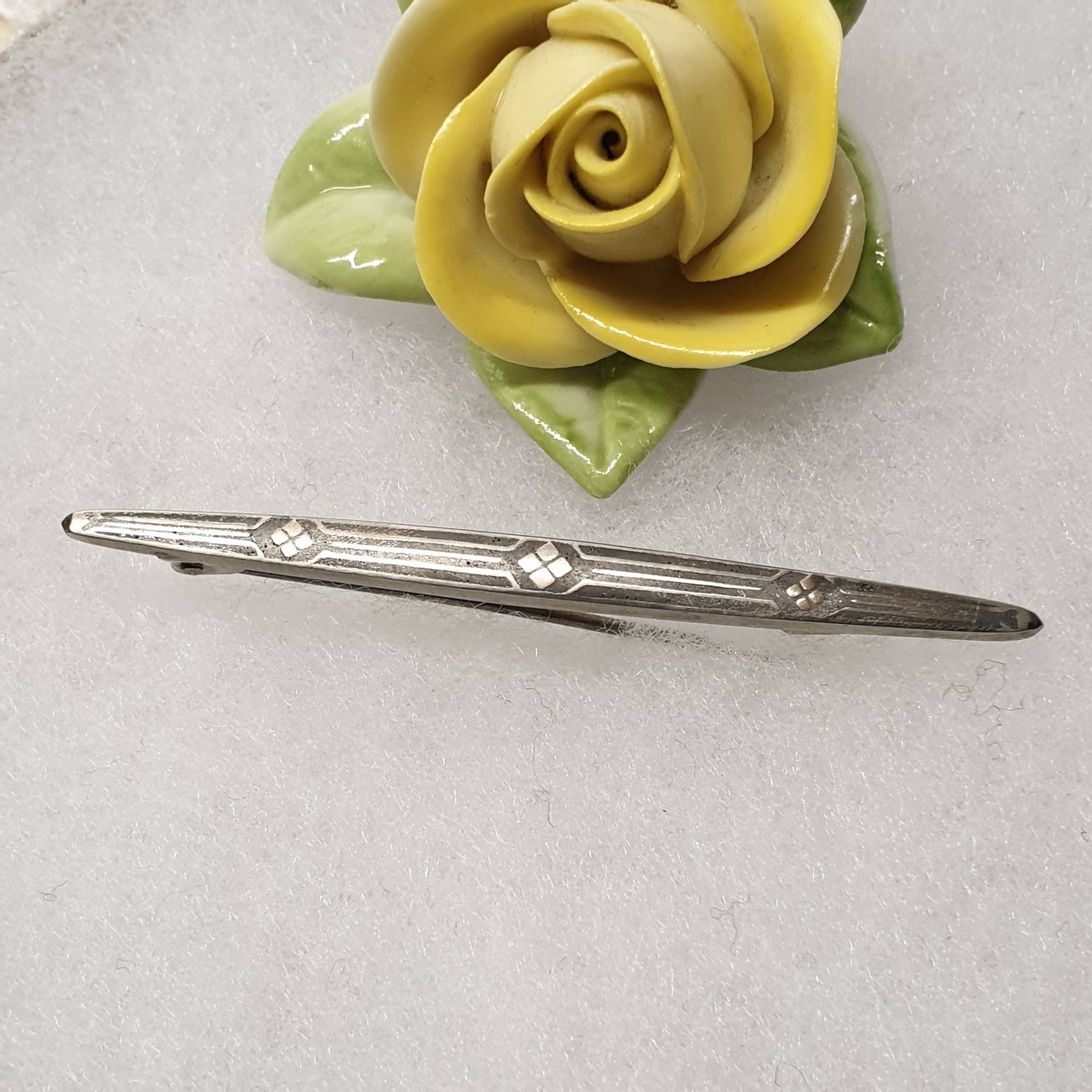 Antike Brosche Anstecknadel Turikum Silber Shabby Vintage Elegant Selten Rar Sb501 von SchmuckAtelierRegina