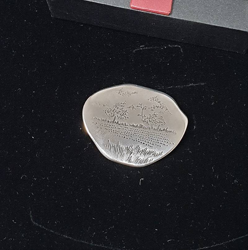 Brosche Anstecknadel Anhänger Bijou Jeunesse Günthner Vintage Designer Silber 925 Sb398 von SchmuckAtelierRegina