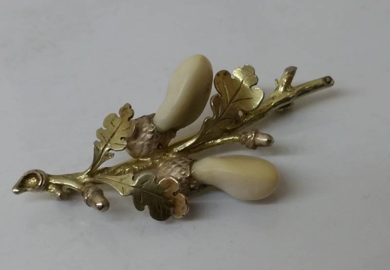 Brosche Anstecknadel Tracht Trachtenschmuck Silber 835 Vergoldet Grandeln Jagdschmuck Silberschmiede Kunst Sb179 von SchmuckAtelierRegina
