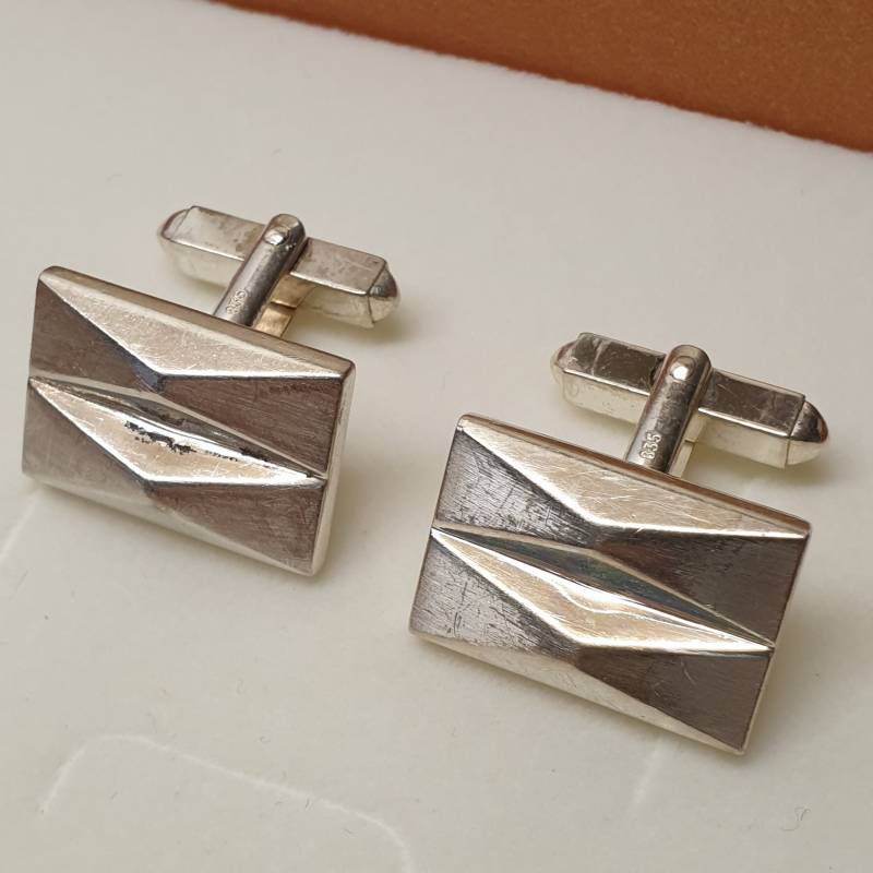 Design Manschettenknöpfe Cufflinks Extravagant Silber 835 Vintage Elegant Ms425 von SchmuckAtelierRegina