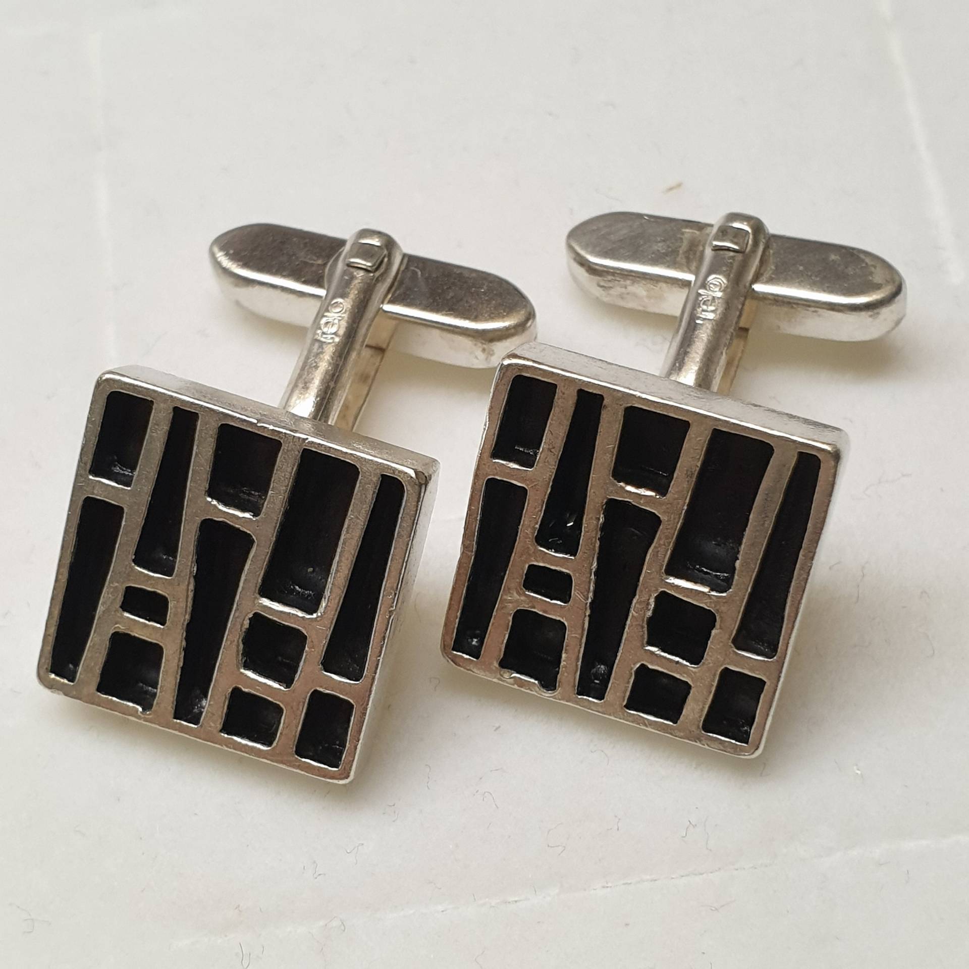Manschettenknöpfe Cufflinks Relo Silber 800 Vintage Edel Design Ms431 von SchmuckAtelierRegina