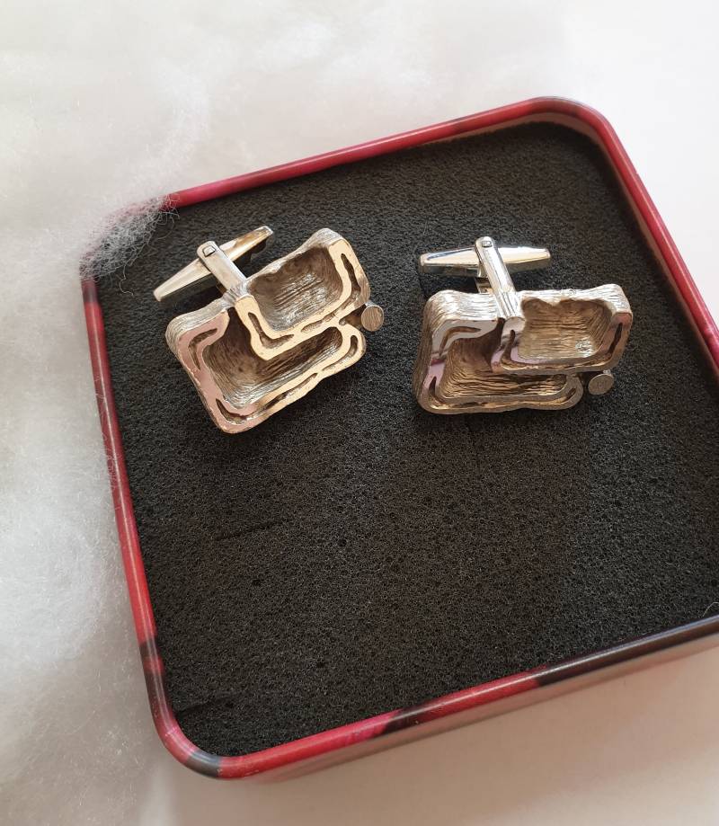 Manschettenknöpfe Cufflinks Silber 835 Edel Vintage Ms358 von SchmuckAtelierRegina