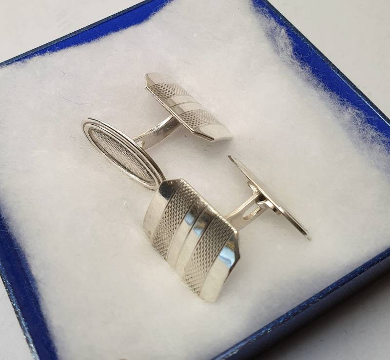 Manschettenknöpfe Cufflinks Silber 835 Vintage Design Elegant Ms268 von SchmuckAtelierRegina