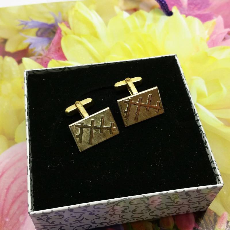 Manschettenknöpfe Cufflinks Vergoldet Double Vintage Elegant Ms199 von SchmuckAtelierRegina