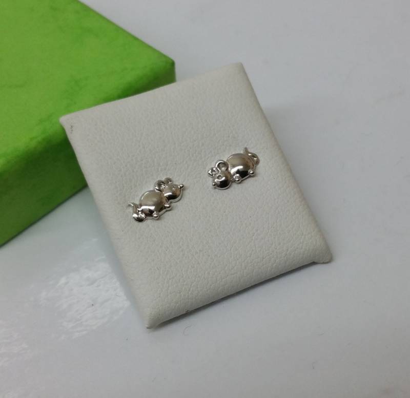 Ohrringe Ohrstecker Mäuse Mäuschen Silber 925 Filigran Vintage Selten Rar Ko111 Ohrringe Ohrstecker Mäuse Mäuschen Silber 925 Filigran Vintage Selten Rar Ko111 von SchmuckAtelierRegina