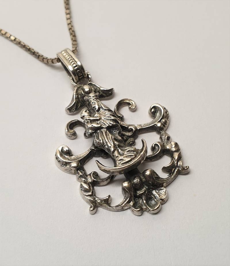 Tracht Folklore Schutzpatron Bayern Patrona Bavariae Schutzpatronin Anhänger Ohne Kette Silber 925 Bas Vintage Ska1596 von SchmuckAtelierRegina