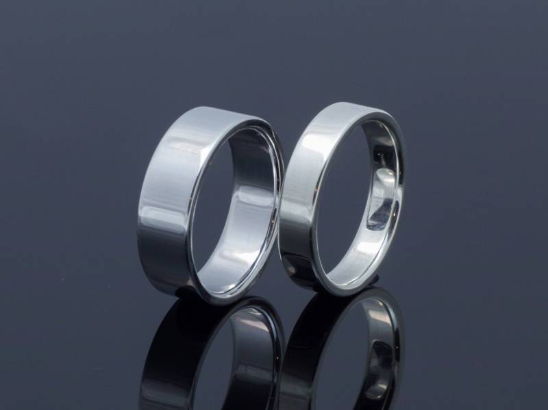 2 Partnerringe, Trauringe, Eheringe, Freundschaftsringe Aus 925 Sterling Silber von SchmuckBatih