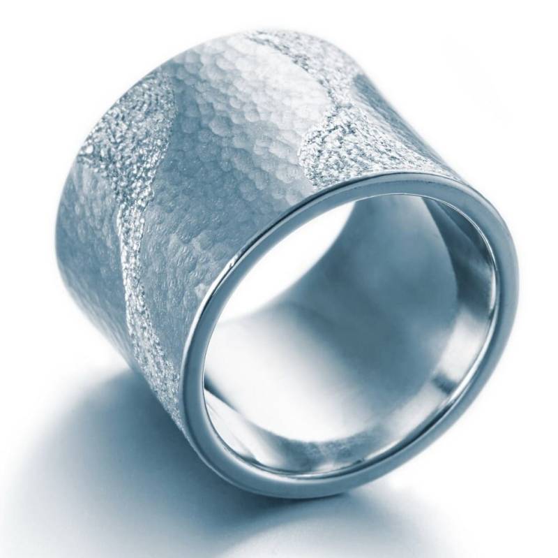 Breiter Bandring 14 Mm Breit Mit Muster Personalisiert von SchmuckBatih