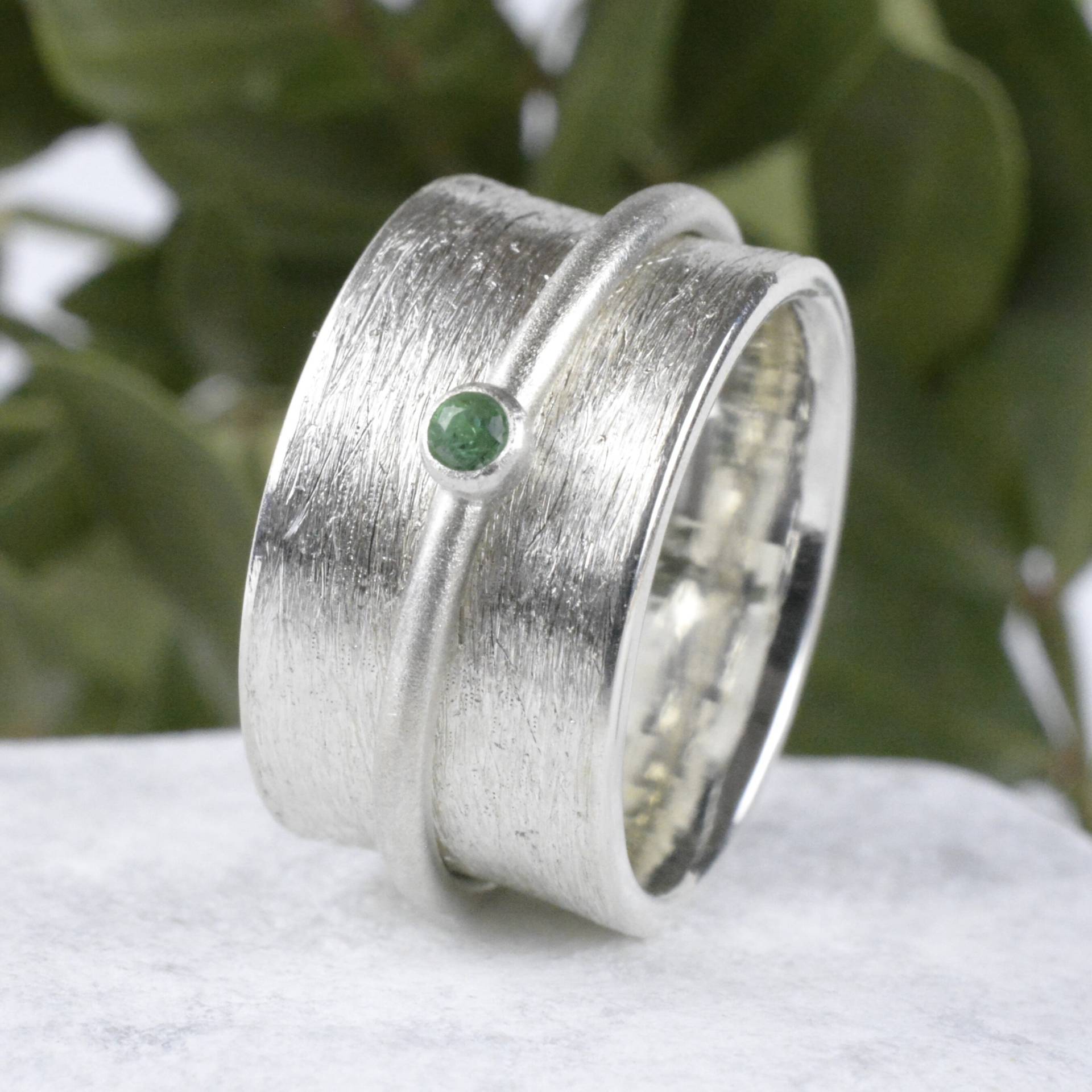 Drehring Silber 10 Mm Mit Smaragd Grün Spinnering Spannring Partnerringe Aus Drehring Silber 10 Mm Mit Smaragd Grün Spinnering Spannring Partnerringe Aus von SchmuckBatih
