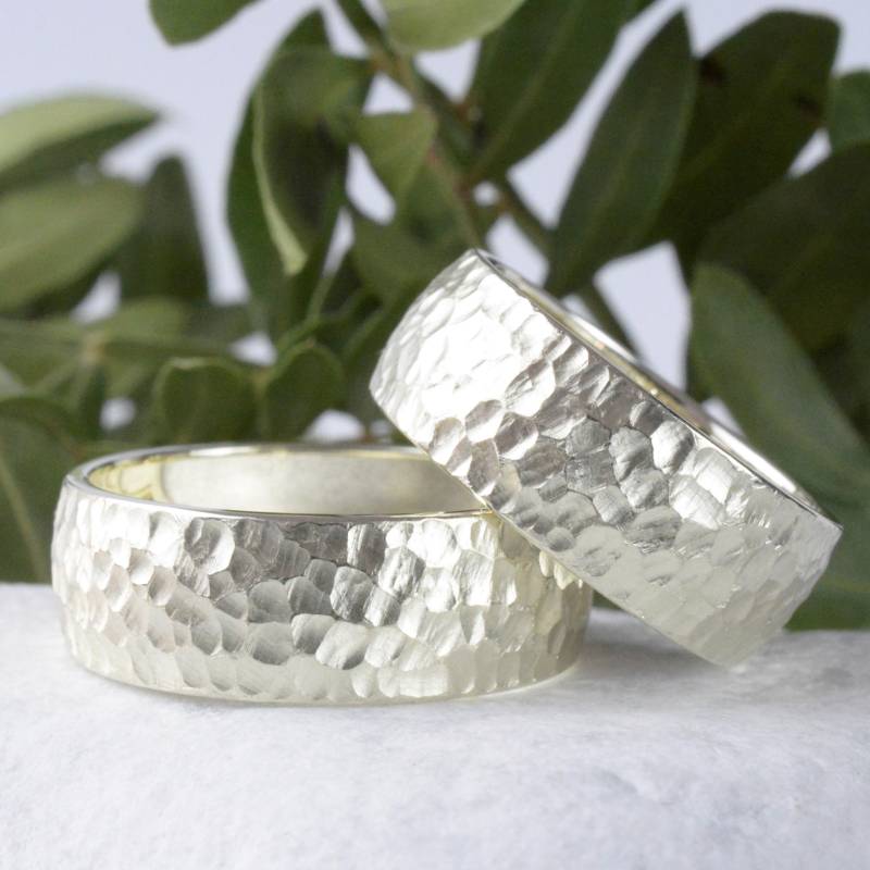 Eheringe Aus Weißgold 8 Mm Breit Kostenlose Gravur von SchmuckBatih