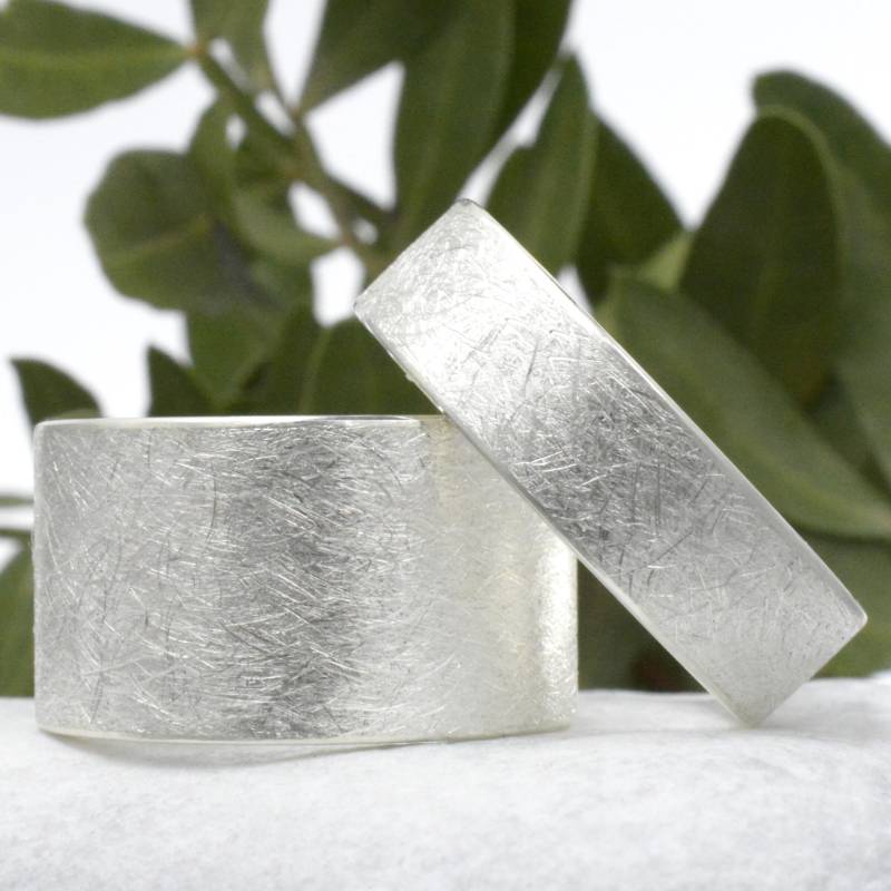 Eheringe Partnerringe Aus 925 Silber 6 Und 12 Mm Breit Eismatt Kostenlose Gravur von SchmuckBatih