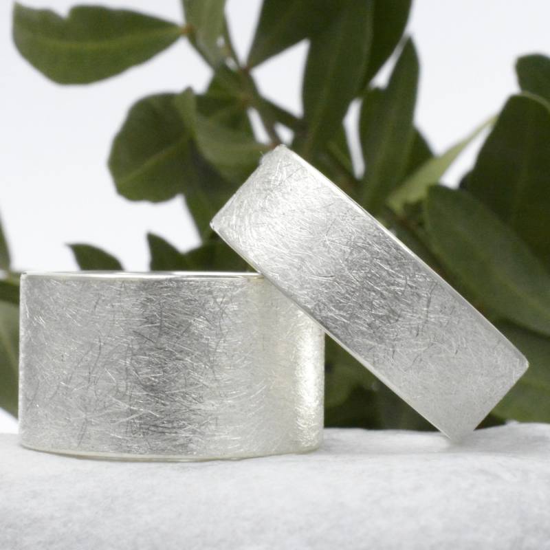 Eheringe Partnerringe Aus 925 Silber 8 Und 12 Mm Breit Eismatt Kostenlose Gravur von SchmuckBatih