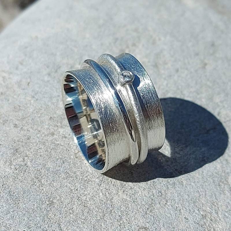 Spinnring Drehring 925Silber Mit Topas von SchmuckBatih