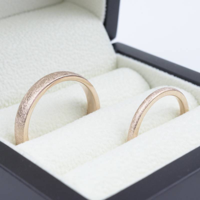 Trauringe/Eheringe Aus 14 Kt. Rosegold | 2 Mm Und 4 Breit Eismatt von SchmuckBatih