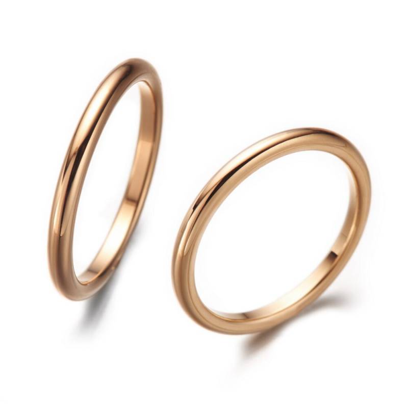 Trauringe/Eheringe Aus 8Kt. Gelbgold | 2 Mm Breit Goldringe in Glanz Hochzeitsringe von SchmuckBatih