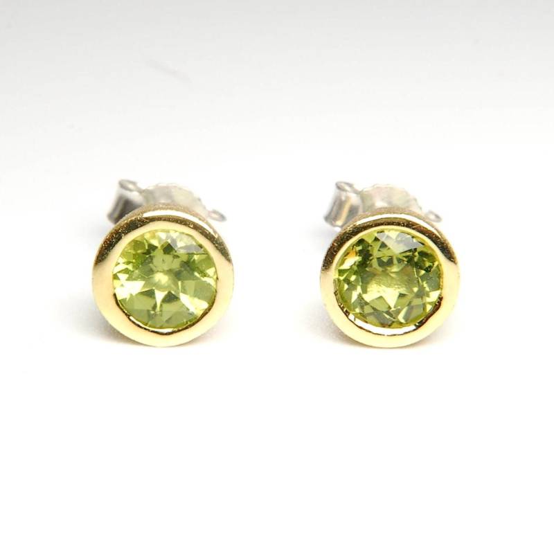 Peridot Ohrstecker, Silber, Gold Peridot Ohrstecker, Silber, Gold von SchmuckByUteWichels
