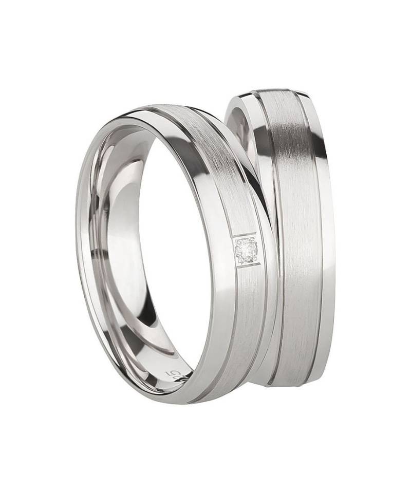 925 Silberringe Mit Diamant Paar Ehering Verlobungsringe Antragsringe Trauring Hochzeitsring Wedding Rings Engagement Diamond von SchmuckDepot