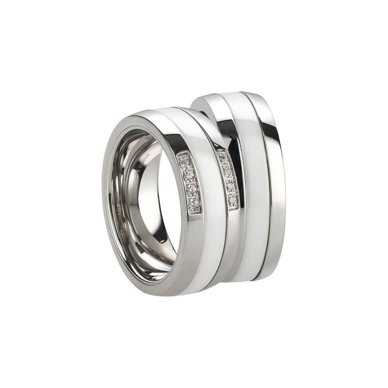 Paar Keramik/Edelstahlring Freundschaftsring Partnerring Verlobungsringe Wedding Ringe Engagement Ring Ehering Trauring Antragsring Gravur von SchmuckDepot