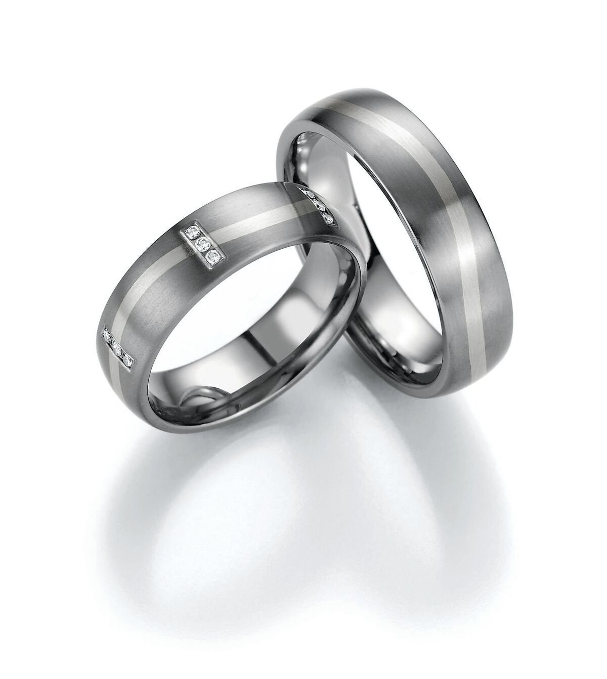 Titan 585 Goldringe Mit Diamant Paar Ehering Verlobungsringe Antragsringe Trauring Hochzeitsring Wedding Rings Engagement Diamond von SchmuckDepot