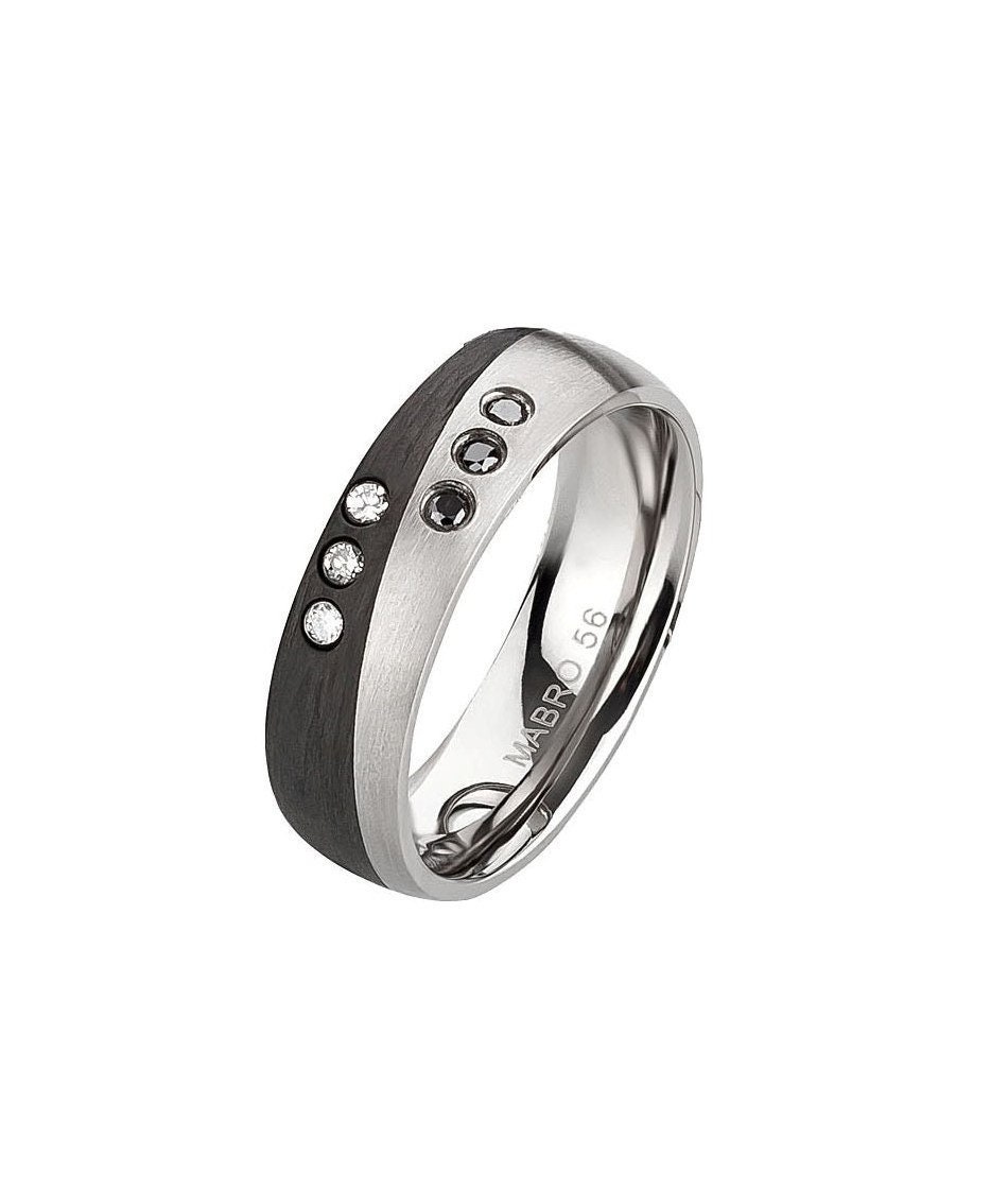 Titan Carbon Ring Mit Diamant Verlobungsring Antragsring Damenring Trauring Ehering Hochzeitsring Wedding Rings Engagement Diamond von SchmuckDepot