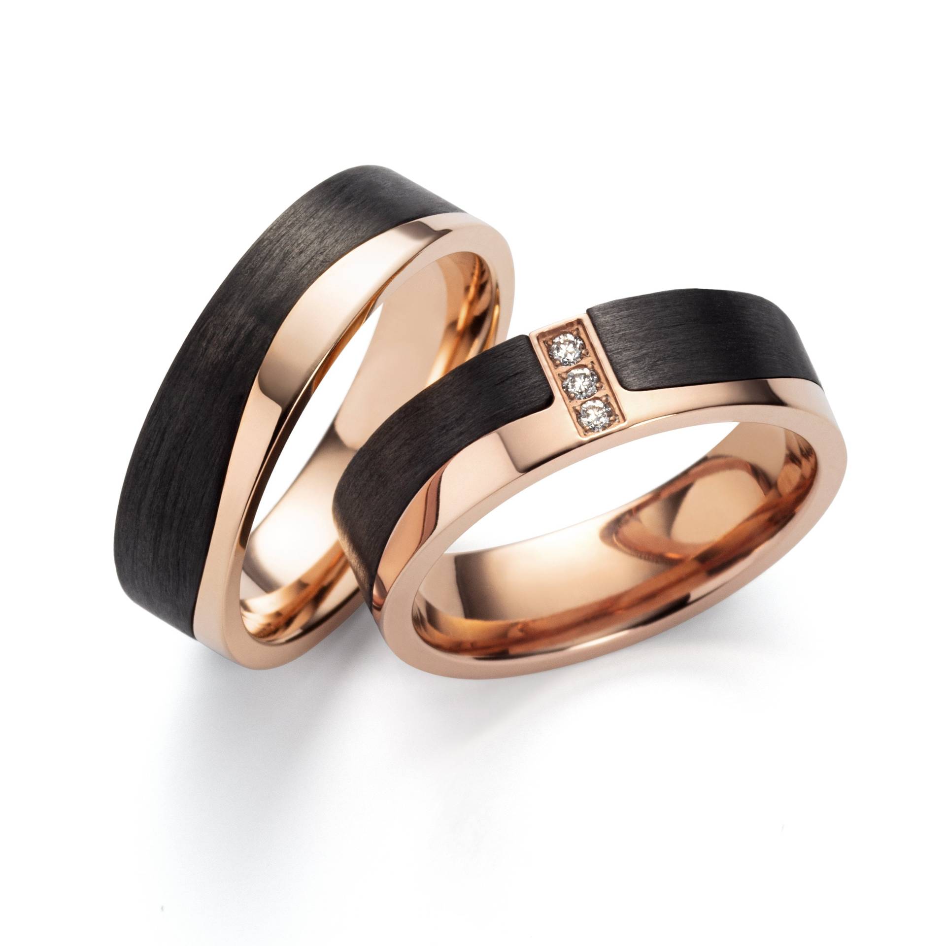 Trauringe, Titan Carbon, Diamant | 0, 045 Ct W/Si, Partnerringe, Eheringe , Hochzeitsring Wedding Rings Engagement Diamond von SchmuckDepot