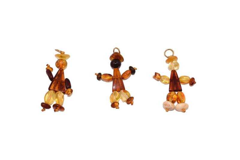 Natürlicher Bernstein Anhänger Als Sorgenpüppchen Mit Ankerkette von SchmuckDesignByEmma