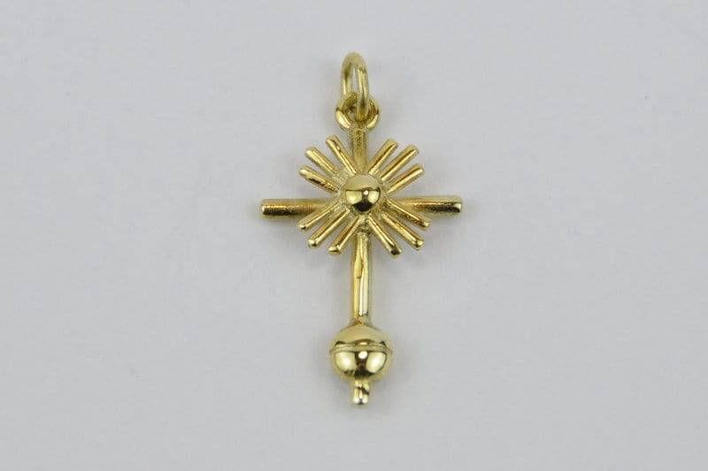 Anhänger Zugspitz Gipfelkreuz Gold von SchmuckEitzenberger