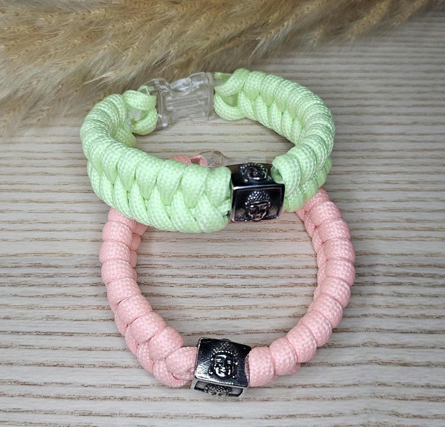 Paracord Armband Buddha Fluoreszierend, 2 Farben Paracord Armband Buddha Fluoreszierend, 2 Farben von SchmuckElfe24