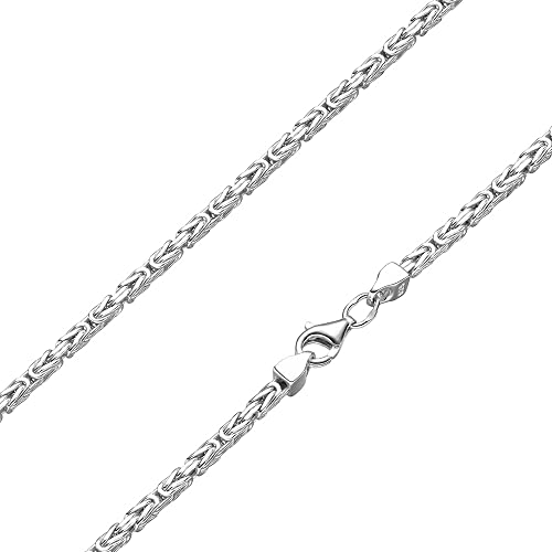 SchmuckForever Königskette 2,2mm 925 Silber massiv - Länge Wählbar - Collier Halskette oder Armband (17) von SchmuckForever