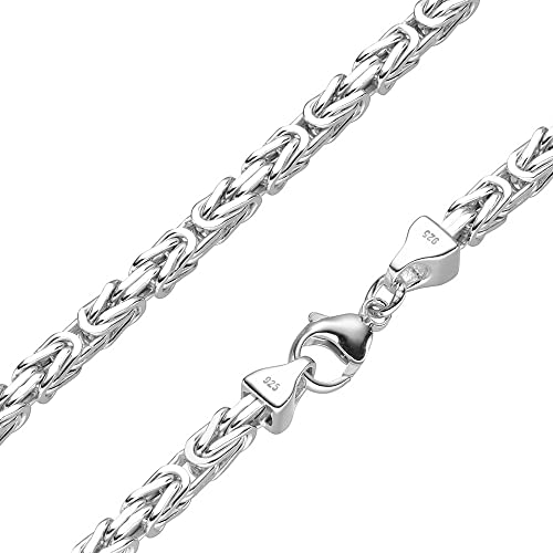 SchmuckForever Königskette 5mm 925 Silber massiv - Länge Wählbar - Collier Halskette oder Armband (22) von SchmuckForever